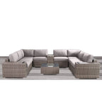 LSI Antibes Grey Wicker/Aluminium 12-piece Conversation Set