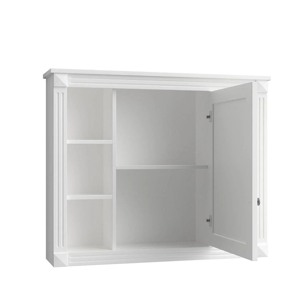 36 Modern Bathroom Vanity with Top Sink and Mirror Cabinet,2 Doors and 2 Drawers