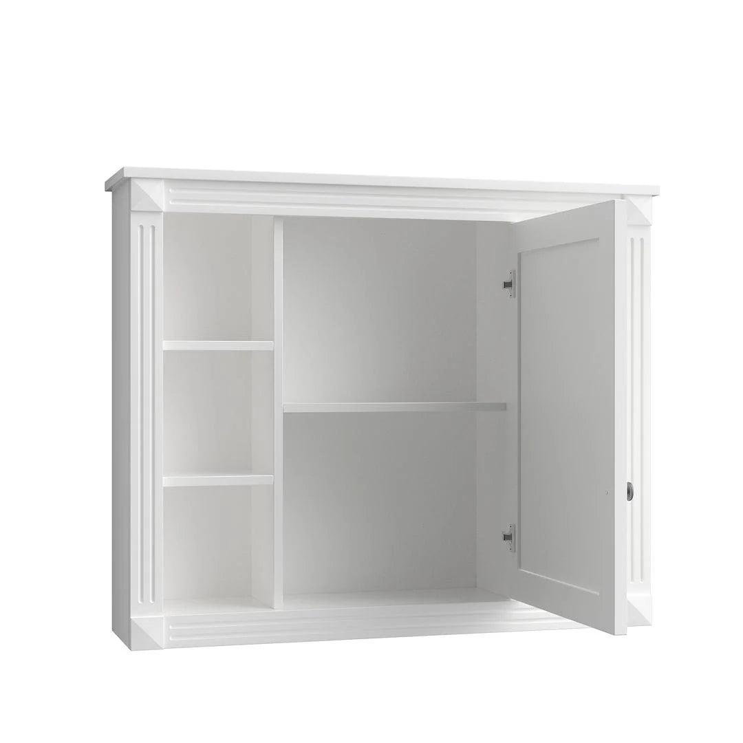 36 Modern Bathroom Vanity with Top Sink and Mirror Cabinet,2 Doors and 2 Drawers