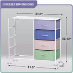 Sorbus 8 Drawers Dresser- Storage Unit with Steel Frame, Wood Top, Fabric Bins - for Bedroom, Closet, Office and more