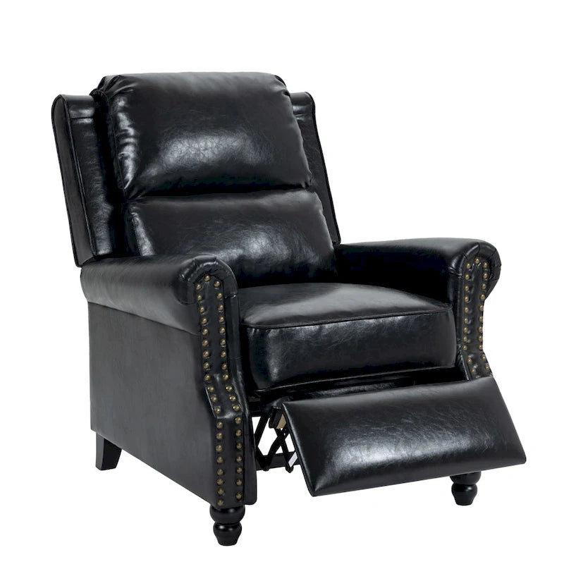 2 Set Modern Padded Seat Recliner Chair with PU Leather/Fabric