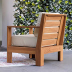 Cambridge Casual Logan 5-Piece Teak Patio Conversation Set with Sunbrella Cushion