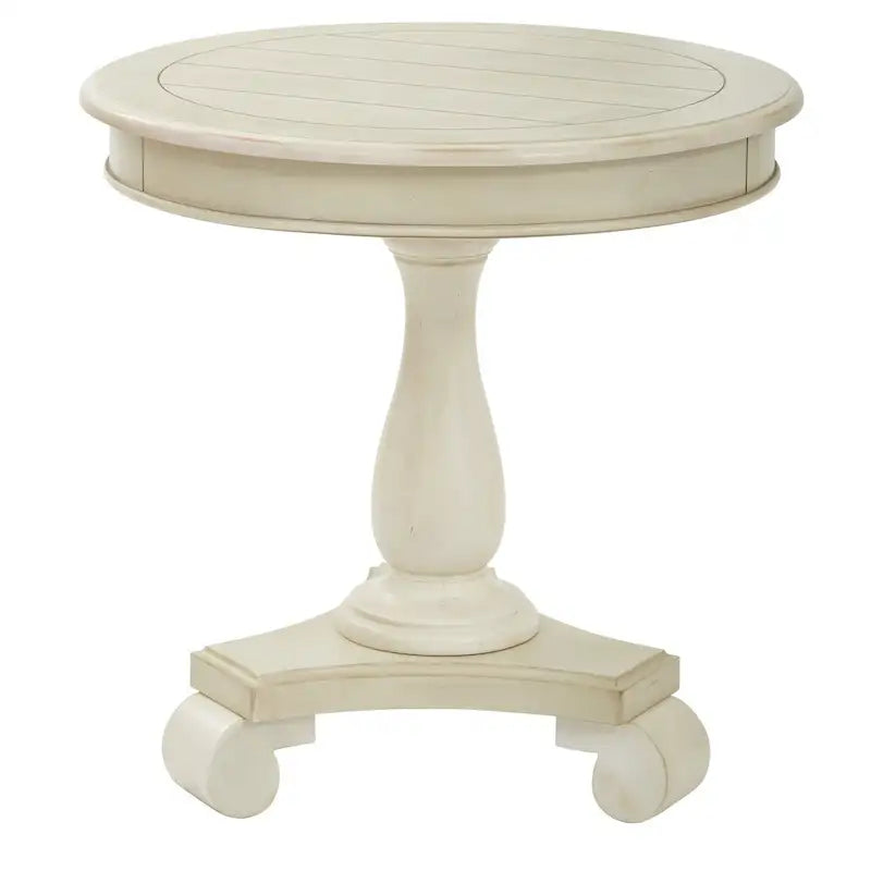 Porch & Den Viola Hand-painted Traditional Round Accent Table
