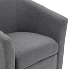 Set of 2 Modern Upholstered Swivel Barrel Chair Living Room Accent Chair