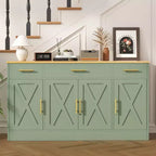 Celebalcony Buffet Cabinet with Storage,53.4 Large Kitchen Storage Cabinet with 3 Drawers & 4 Doors, Adjustable Shelf for Kitchen,Living Room