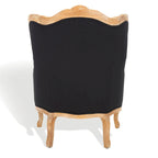 SAFAVIEH Couture Kali Oak Natural Linen Wing Chair - 34Wx34Dx40H
