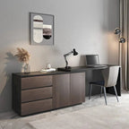Home Office Expandable Desk with Drawer Dresser for Storage