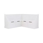 Tobin Traditional Solid Wood Backless Storage Corner Nook Breakfast Bench Cushion White - Linon
