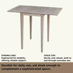 Espresso Drop Leaf Dining Table, Seats 4