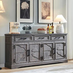 Farmhouse Buffet Sideboard Cabinet,Coffee Bar Wine Bar for Dining Room - N/A