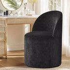 Modern Chenille Upholstered Swivel Accent Chair with Casters, Armless Rolling Lounge Chair for Living Room, Bedroom, or Home Office-Panipeachy