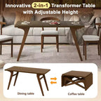 2 in 1 Coffee Table, Expandable Dining Table, Adjustable Height Table for Home & Office, Space Saving - ModernLuxe