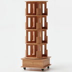 Wooden Vertical Narrow Rotating Bookcase