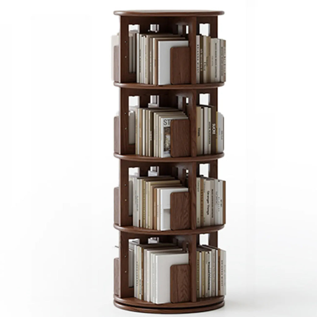 Wooden Vertical Narrow Rotating Bookcase