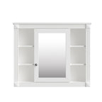 36 Modern Bathroom Vanity with Top Sink and Mirror Cabinet,2 Doors and 2 Drawers