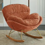 Modern Velvet Ergonomic Upholstered Rocking Chair for Nursery