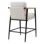 Spruce&Spring Modern Counter Stools with Arm & Metal Frame Set of 2