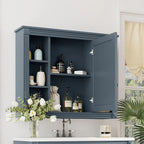 36 Modern Bathroom Vanity with Top Sink and Mirror Cabinet,2 Doors and 2 Drawers