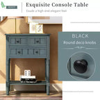23.7in Narrow Console Table with 3 Drawers and Shelf, Sofa Table for Small Space Entryway or Living Room