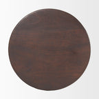 Bohemian Mango Wood Side Table with Geometric | Dark Brown