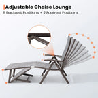 Pellebant 2PCS Adjustable Aluminum Patio Chaise Lounge Chair - N/A