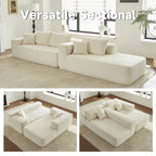 Modern Upholstery Chaise Sofa with Pillows for Living Room