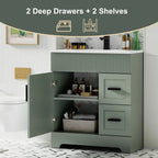Wavy Line 30/36/48 Bathroom Vanity Set with Sink & Faucet