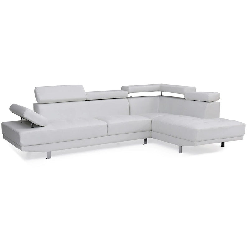 Riveredge 109 in. W 2-piece Faux Leather L Shape Sectional Sofa - 76L x 109W x 28H