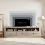 70 Mid-Century Modern Entertainment Center with Storage Drawer & Open Shelves