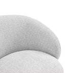 Spruce&Spring Upholstered Swivel Accent Barrel Chair with Wood Base