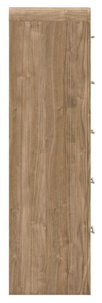 Brown Five Drawer Chest