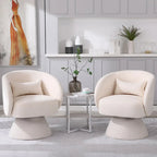 Upholstered Swivel Armchair (Set of 2)