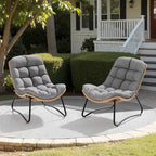 Papasan PE Rattan Chair with Cushion For Indoor Outdoor