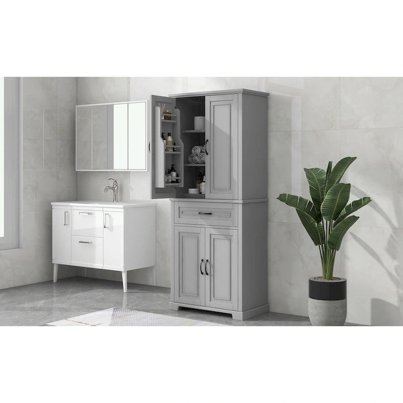 Bathroom Storage Cabinet with Doors and Drawer