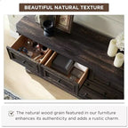 54 7-Drawer Dresser for Bedroom, Vintage Rustic Wide Chest of Drawers for Living Room & Hallway