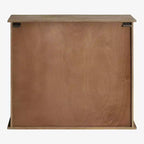 30 x 28 Barnhardt Decorative Wooden Wall Cabinet with 2 Sliding Glass Doors Rustic Brown - Kate & Laurel All Things Decor: Metal Framed