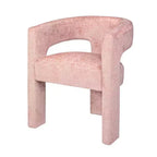 Jofran,Gwen Modern Luxury Jacquard Fabric Upholstered Sculpture Armchair- Pink Color