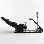 JVNOXK Enhanced Stabilized Racing Wheel Cockpit, Adjustable Driving Simulator (Excludes Handbrake, Pedals, and Display)