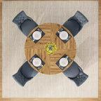 47 Inch Round Dining Table for 4 people