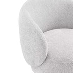 Spruce&Spring Upholstered Swivel Accent Barrel Chair with Wood Base