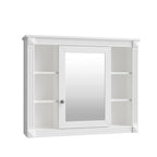 36 Modern Bathroom Vanity with Top Sink and Mirror Cabinet,2 Doors and 2 Drawers