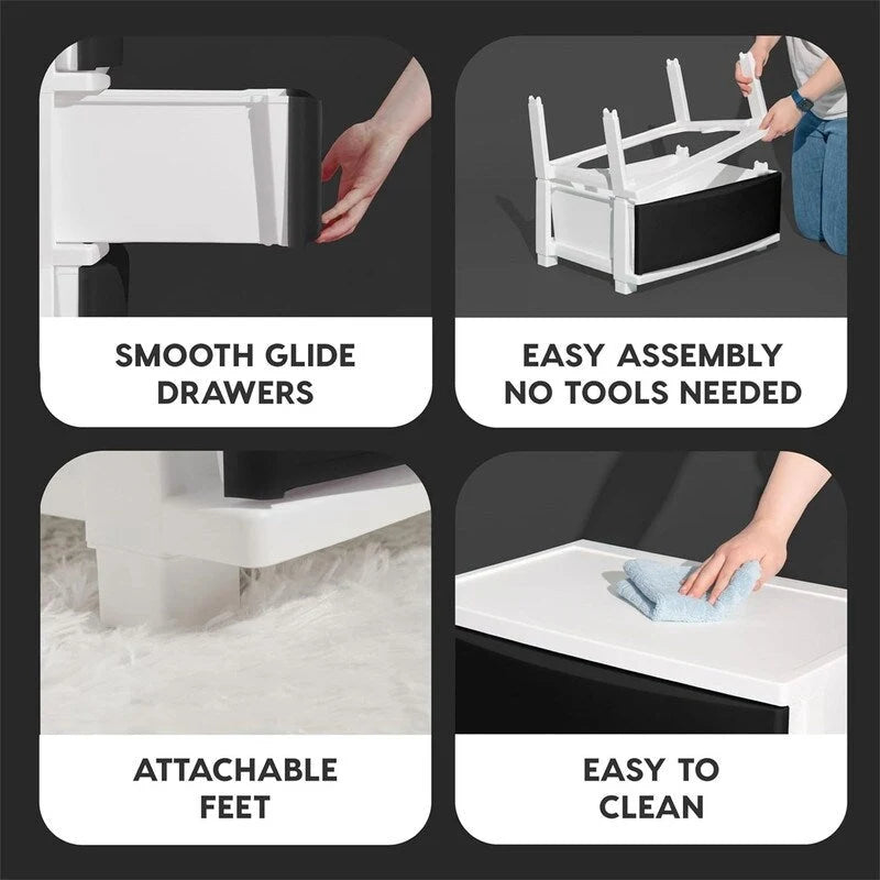 4 Drawer Wide Storage Drawer