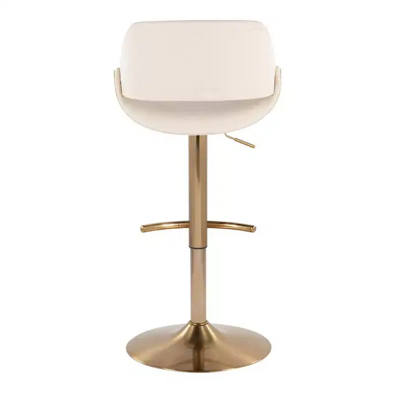 LumiSource Set of 2 Fabrico Adjustable Barstools PU