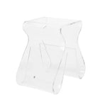 Magino Stool and Magazine Rack Clear: Shatter-Proof Acrylic, No Assembly Required