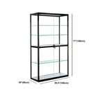 Contemporary Rectangular Black Glass Curio Cabinet
