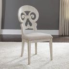 Farmhouse Reimagined Antique White with Chestnut 6 Piece Trestle Table Set