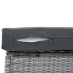 Outdoor Rattan Furniture Set with Adjustable Table, Recliners and 2 Ottomans