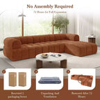 Christopher Knight Home Keri 122 Modern L-Shaped High-Density Foam Sectional Sofa with Low Backrest