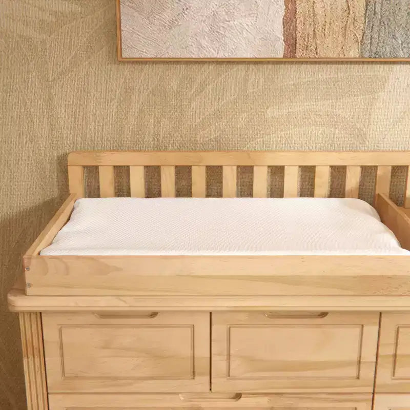 Homsee Solid Pine Wood Diaper Changing Table & Dresser: Removable Station,Drawer Storage, All-in-One Nursery Essential for Parents
