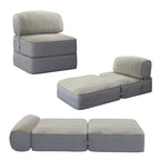 WOWMAX Convertible Folding Sofa Bed Folding Chair Bed with Back Bolster